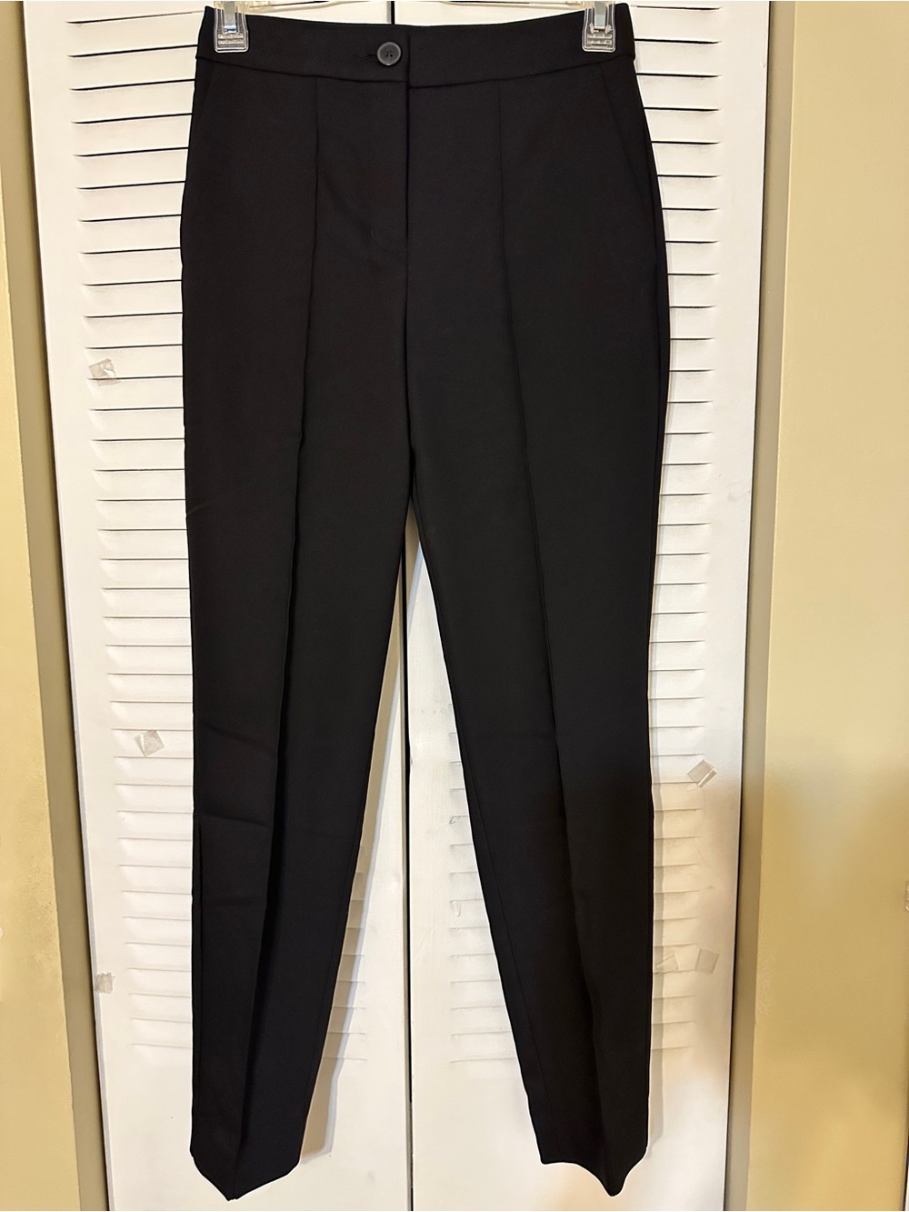 Express High Rise Stretch Ankle Dress Pants in Black (Size 00R)